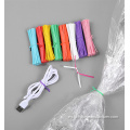 Bolsa de pan de plástico colorido Twist Tie Torsión decorativa
